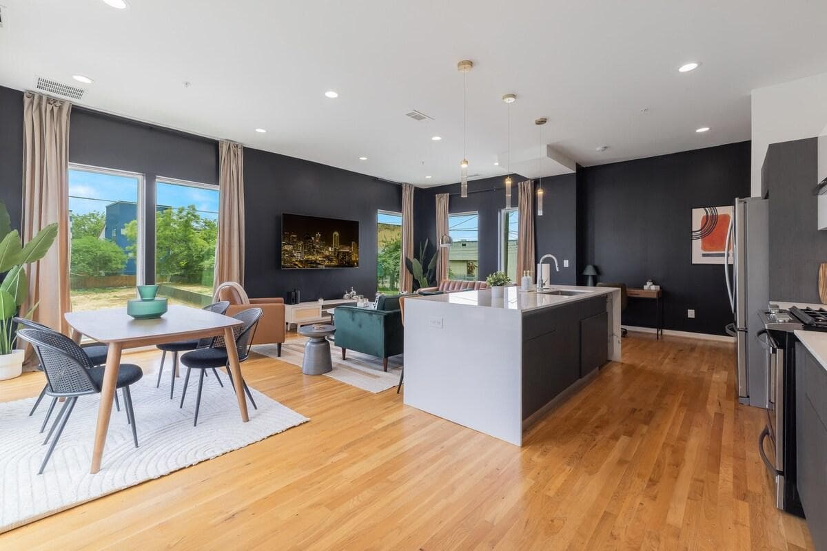 Gather, relax, or recharge in this stylish and spacious area to feel at home.